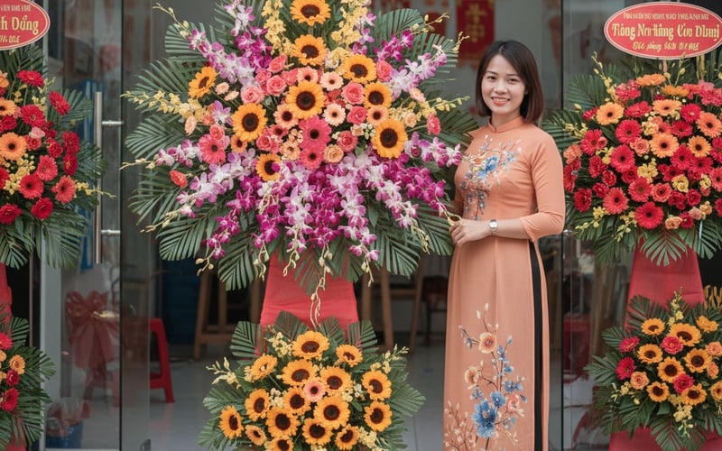 Cắm kệ hoa chuẩn đẹp